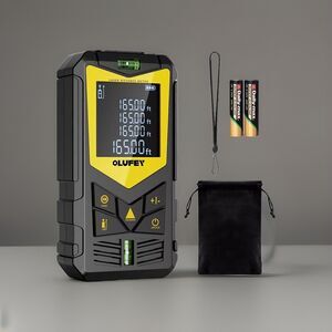 🔥Laser Measure 165ft Laser Distance Meter with 2 Bubble LevelsBlack LCD BNWT🔥